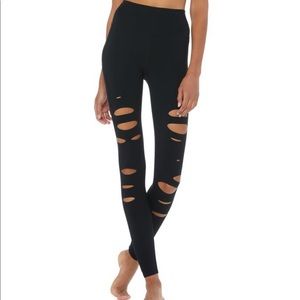 Alo high waist ripped leggings size XS